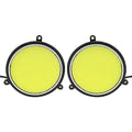 Round COB White LED Daytime Running Lights for Car DRL Lamp