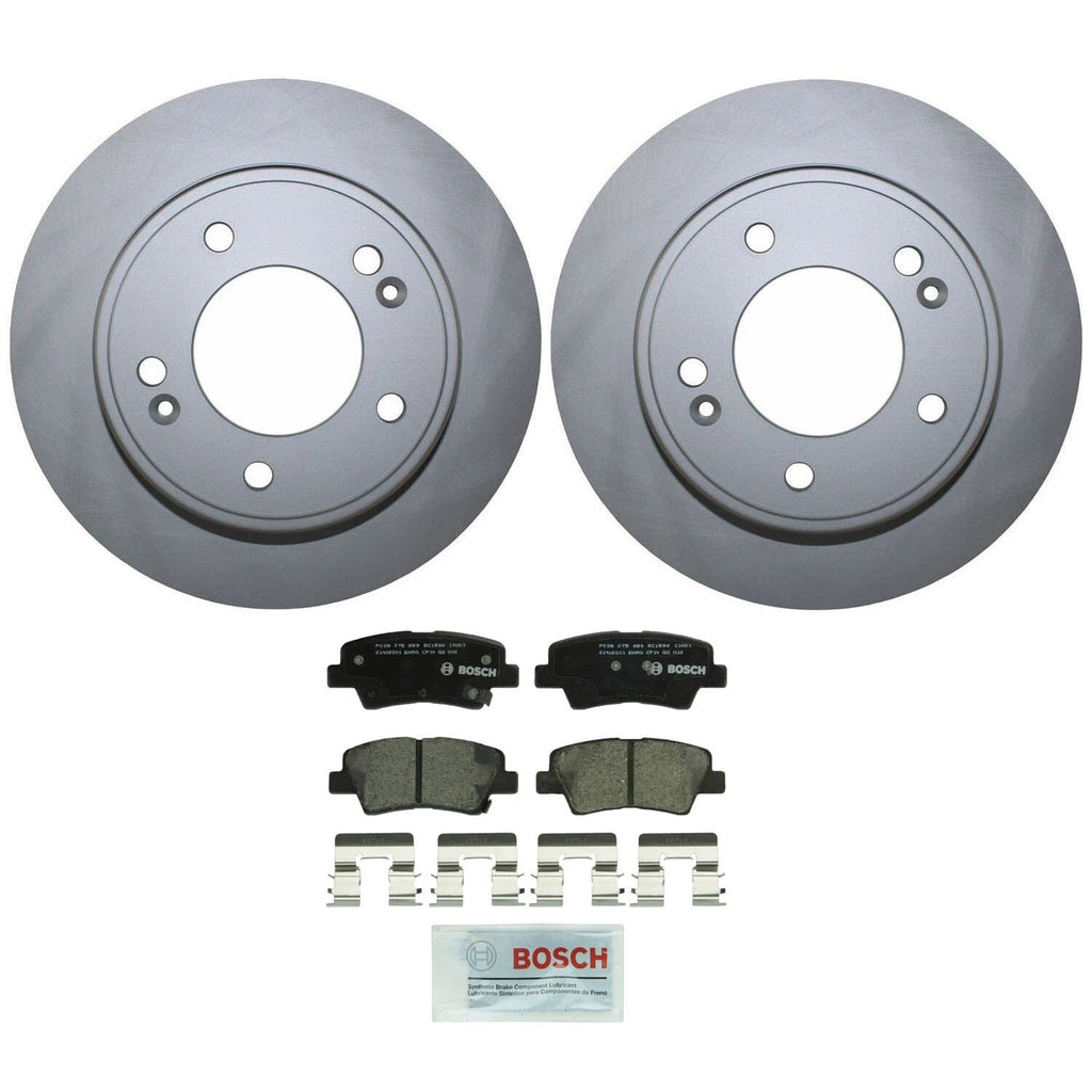 Rear Brake Kit 262mm Rotors & Bosch Ceramic Pads for Elantra GT, Veloster, Forte (FWD)