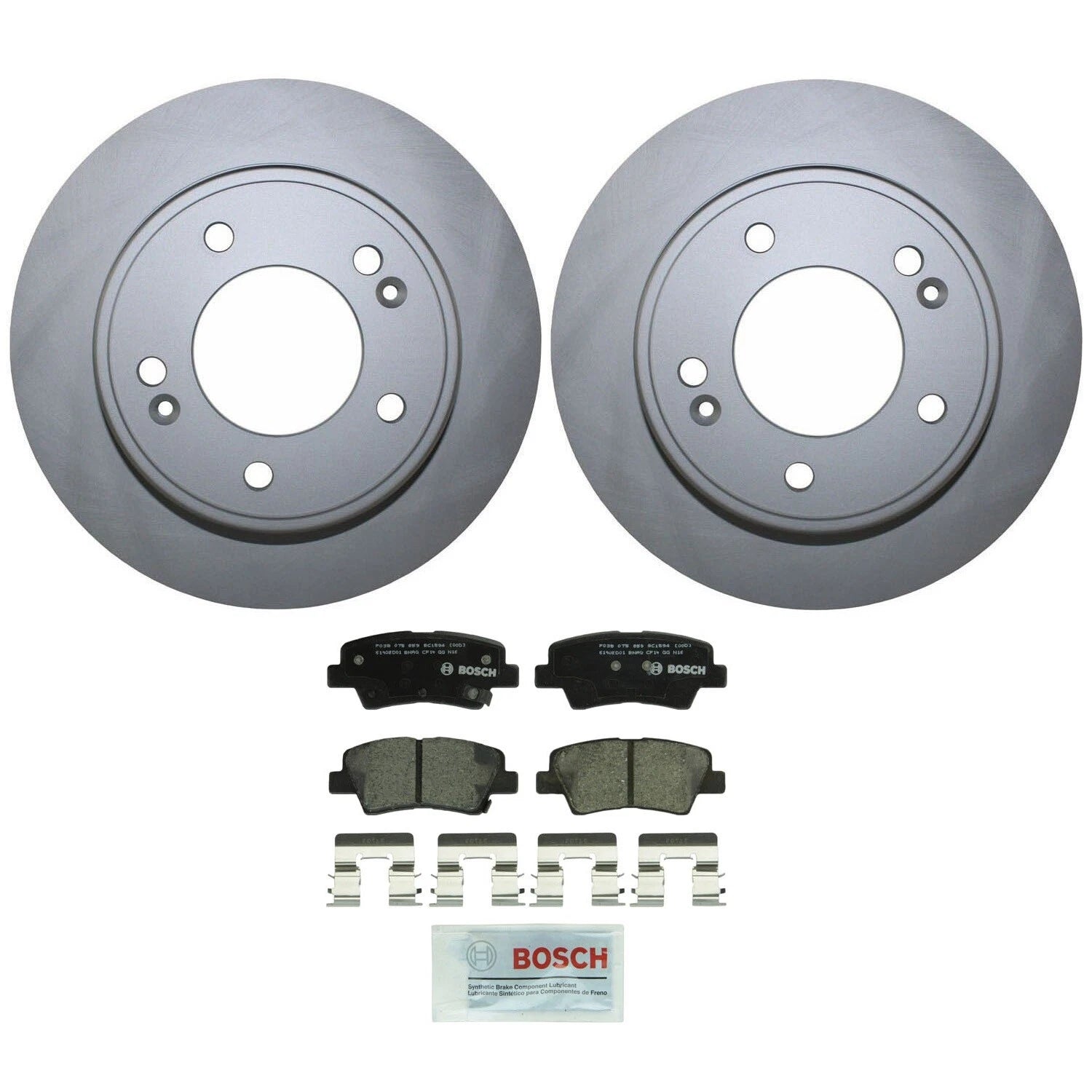 Rear Brake Kit 262mm Rotors & Bosch Ceramic Pads for Elantra GT, Veloster, Forte (FWD)