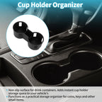 Center Console Cup Holder Organizer for Ford Ranger (2024–2025) Silicone Black 1pc