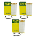 Set of 3 Cartridge Engine Oil Filters for Audi A3, VW Beetle, Passat