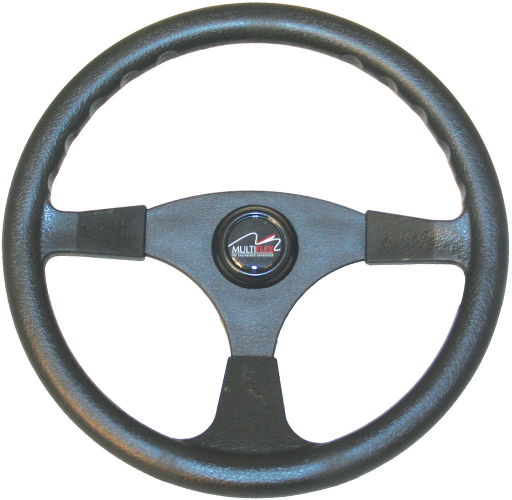 Multiflex 3 Spoke Boat Steering Wheel for Alpha (340mm) Marine Black