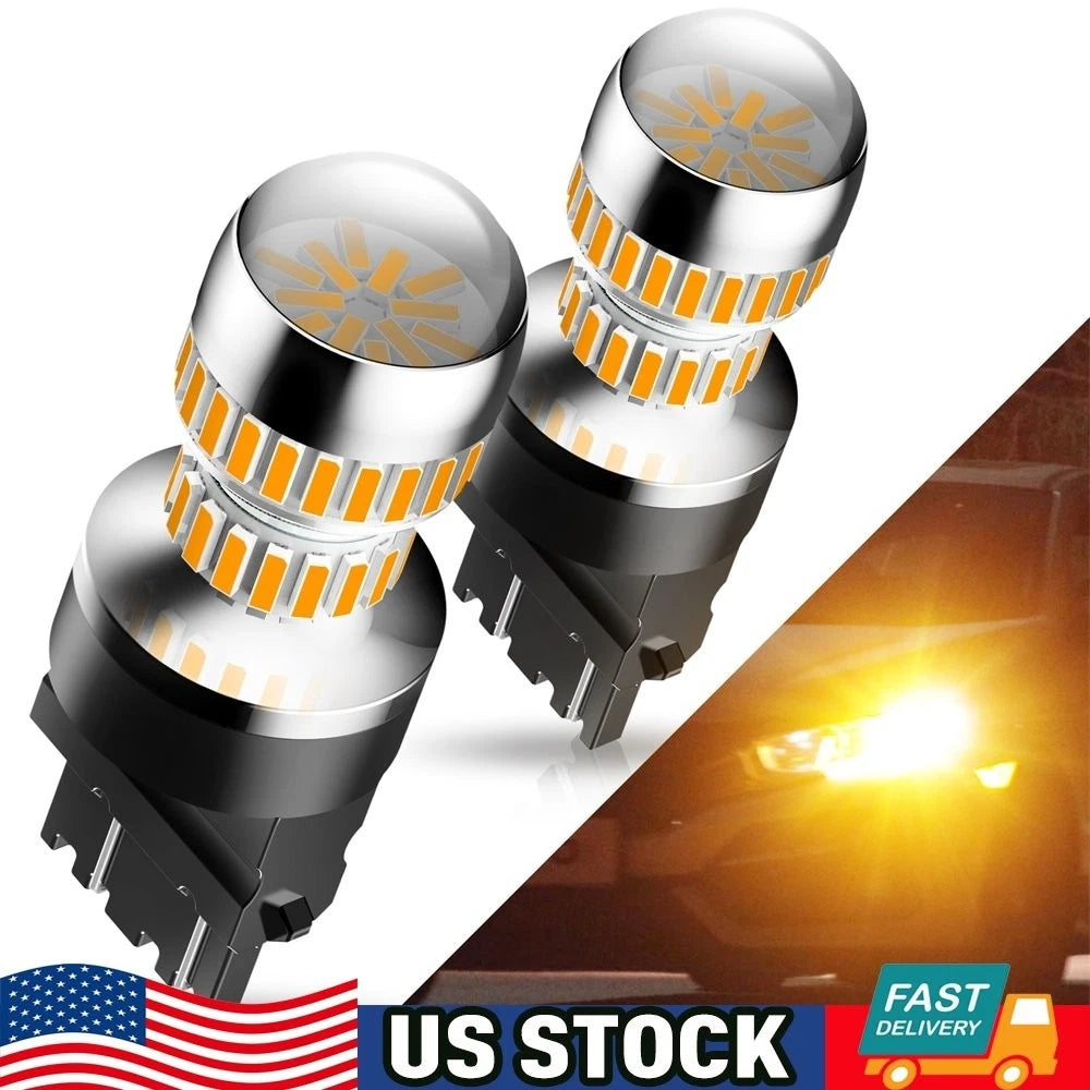 2X 3157 LED Front Turn Signal Parking Light Bulbs for