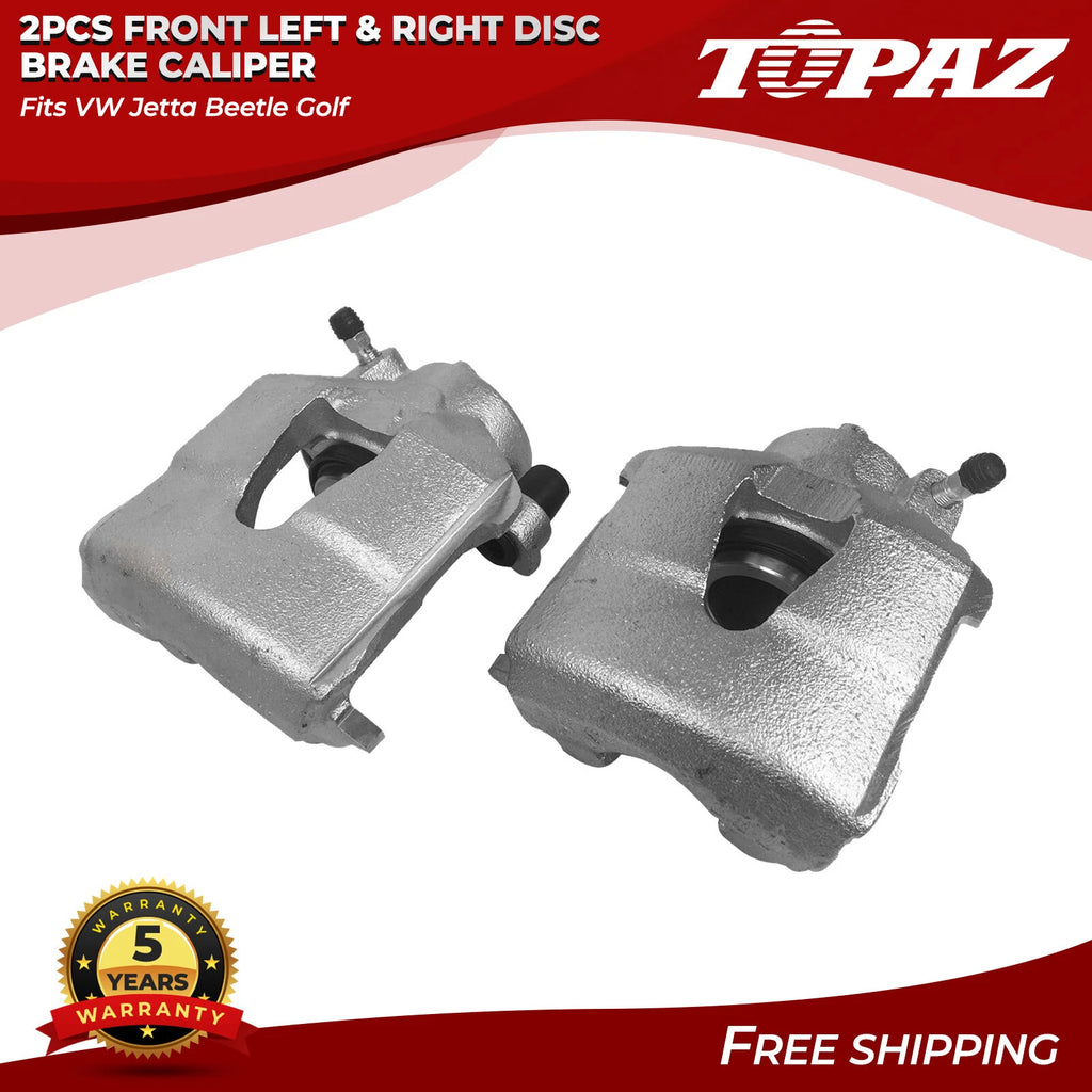 2X Front Left & Right Disc Brake Caliper for VW Jetta Beetle Golf 
