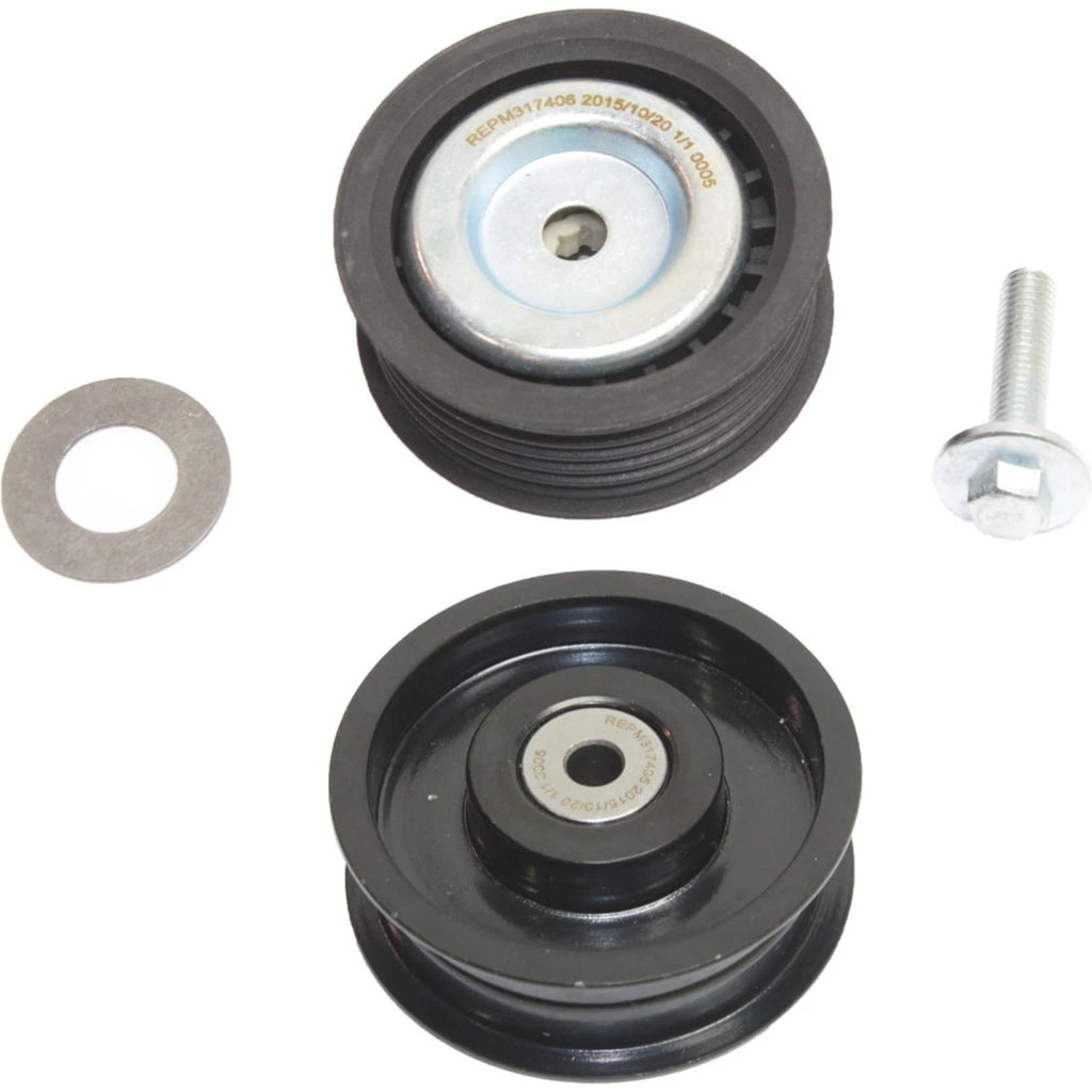 Set of 2 Accessory Belt Idler Pulleys for Mercedes E Class ML SLK