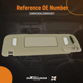 Beige Sun Visor for Chevrolet Suburban (2007–2014) w/ Light Mirror