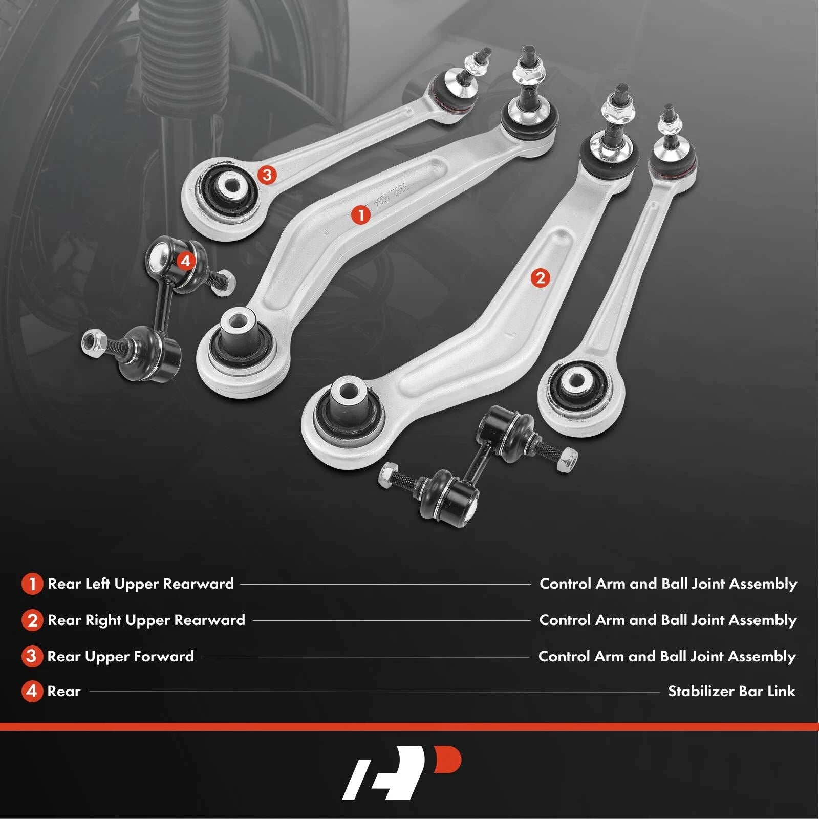 6X Rear Control Arm & Ball Joint Sway Bar for BMW M5 (2000-2003)