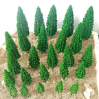 30Pcs Tree Model Scenery for Railroad Wargame Diorama (Scale)