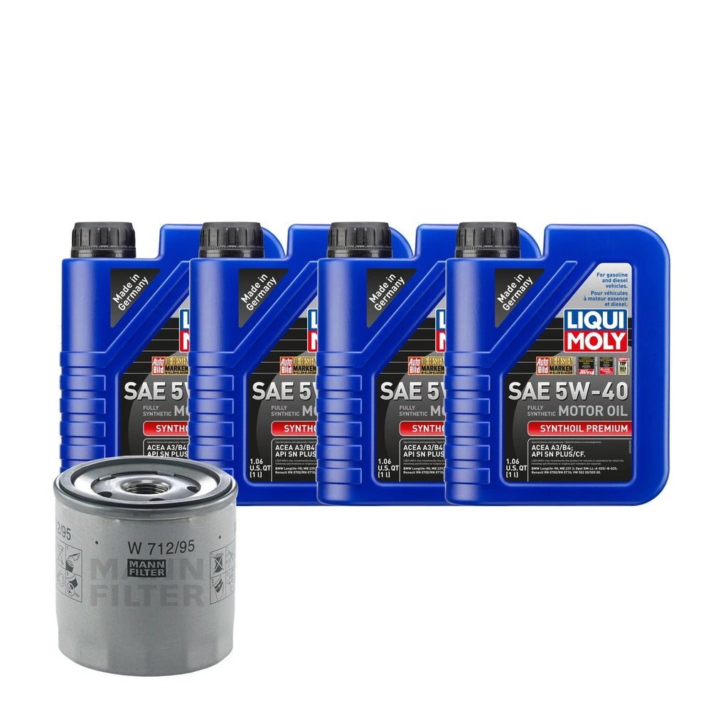 4L Liqui Moly Synthoil Premium SAE 5W40 Oil Change Kit for Audi Jetta (2011–2018)
