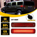 2X Red LED Rear Side Marker Lights for Hummer H2 (2003–2009) 15114677