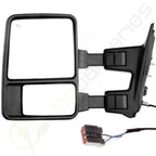 Tow Mirror for Ford F250-F550 (2003–2007) Black Manual Driver LH LED Signal