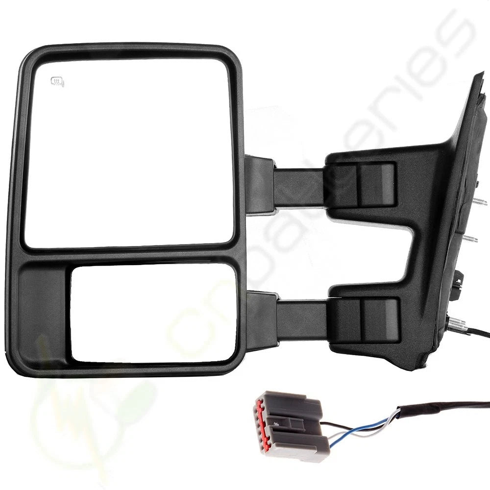 Tow Mirror for Ford F250-F550 (2003–2007) Black Manual Driver LH LED Signal