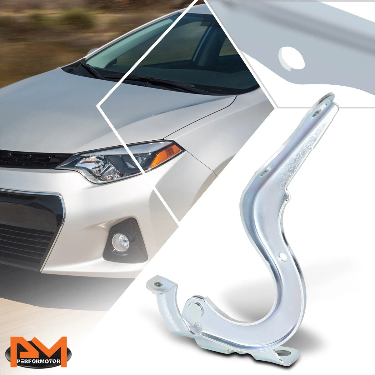 LH Driver Side Steel Engine Hood Hinge for Toyota Corolla (2014–2016)