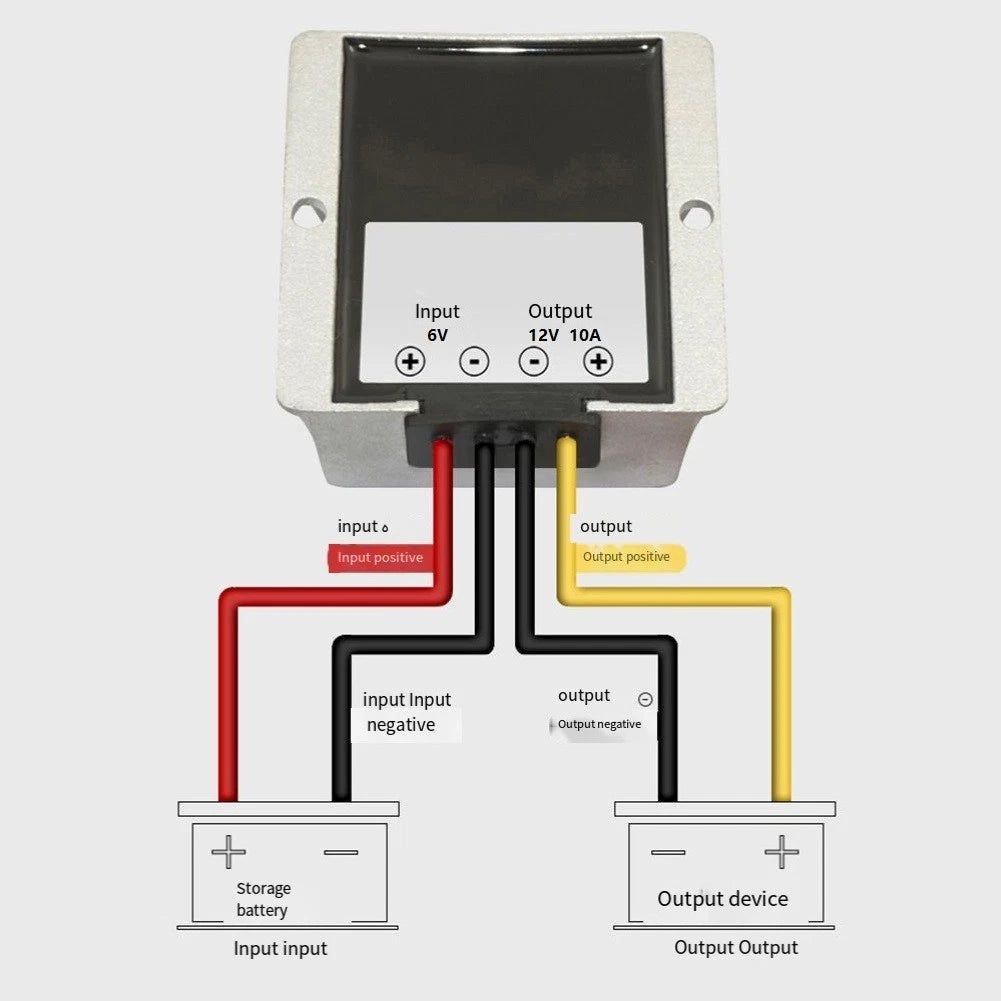 DC 6V to 12V Step Up Converter 10A 120W for Car Boat Marine Systems