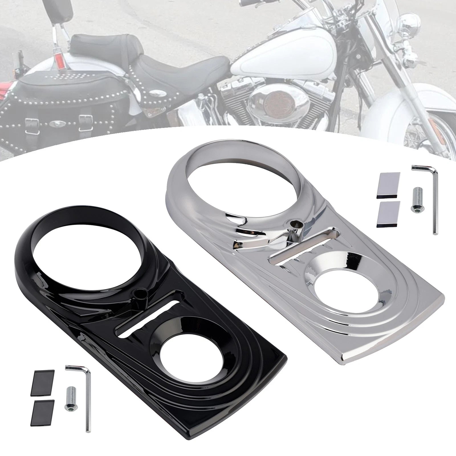 Gas Tank Dash Panel Insert Cover for Harley Softail FLSTC FXST