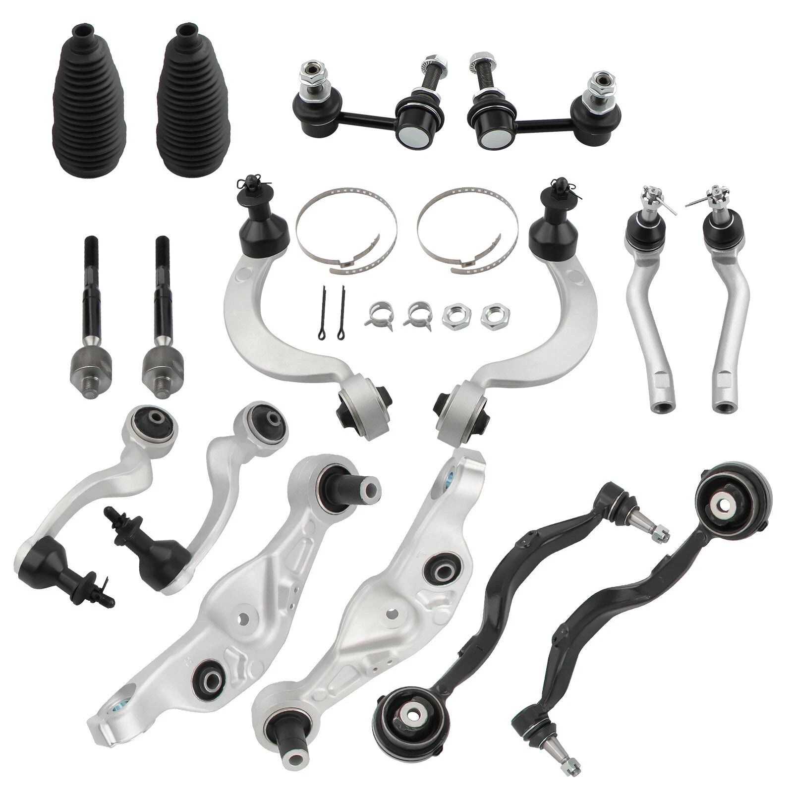 16pc Front Upper Lower Control Arms Ball joint Tie Rod for Lexus LS460 2007-2017