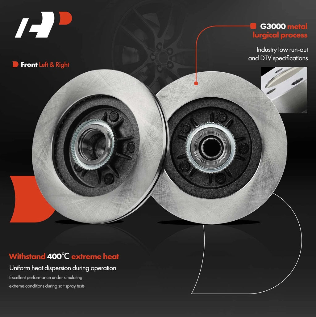 Set of 2 Front Disc Brake Rotors & Ceramic Pads for Ford Ranger (1998–2001)