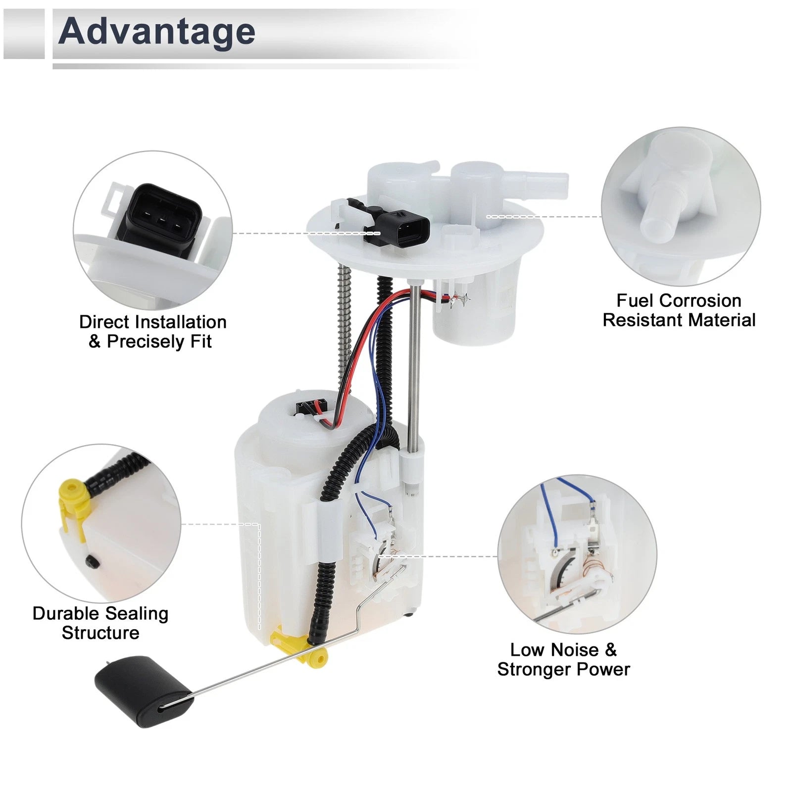 Electric Fuel Pump Assembly for Kia Soul (2016–2019) L4 1.6L 2.0L 31110B2501