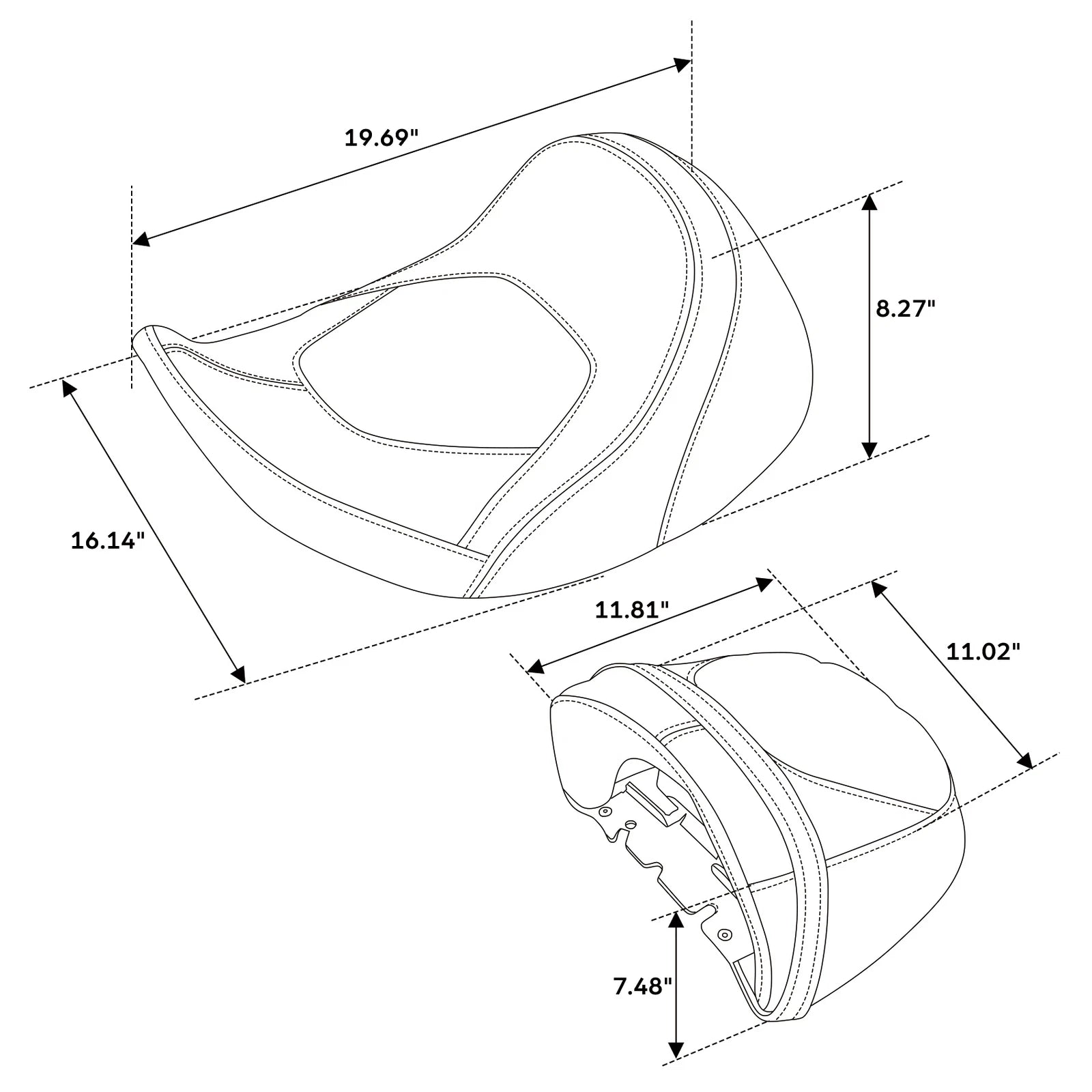 Gel Seat for Harley Touring Street Road Glide (2023–2024)