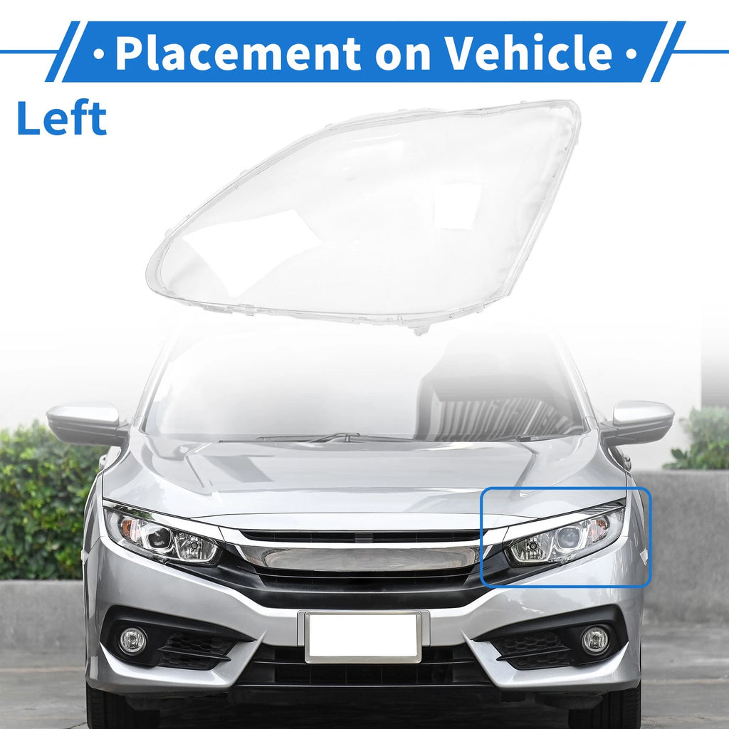 1 Pcs Headlight Lens Cover for Lexus LS430 (2004–2006) PC Clear