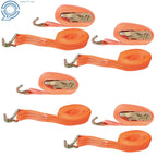 Set of 4 Heavy Duty Ratchet Straps 4000 lbs with J Hook 1.5" × 20'