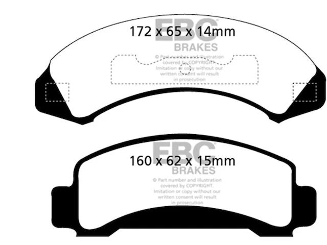 Front Brake Pad Set for Mazda Navajo (1991–1994) WR764DH