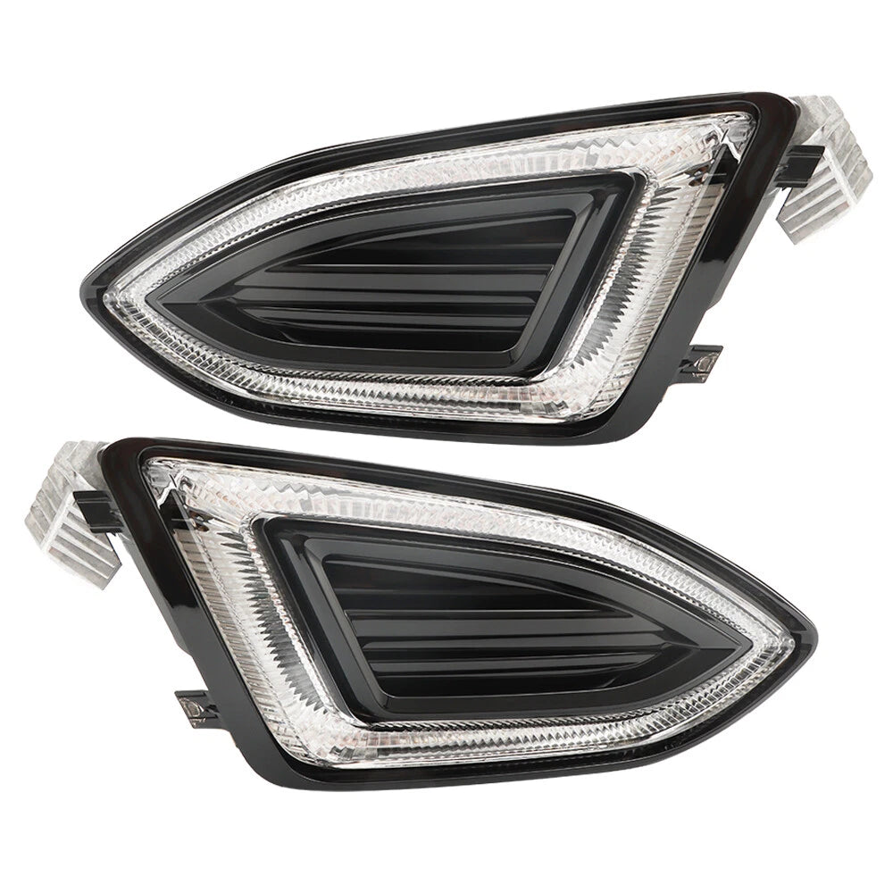 Pair LED DRL Parking Light Bumper Fog Lamp for Ford Edge (2015–2018)