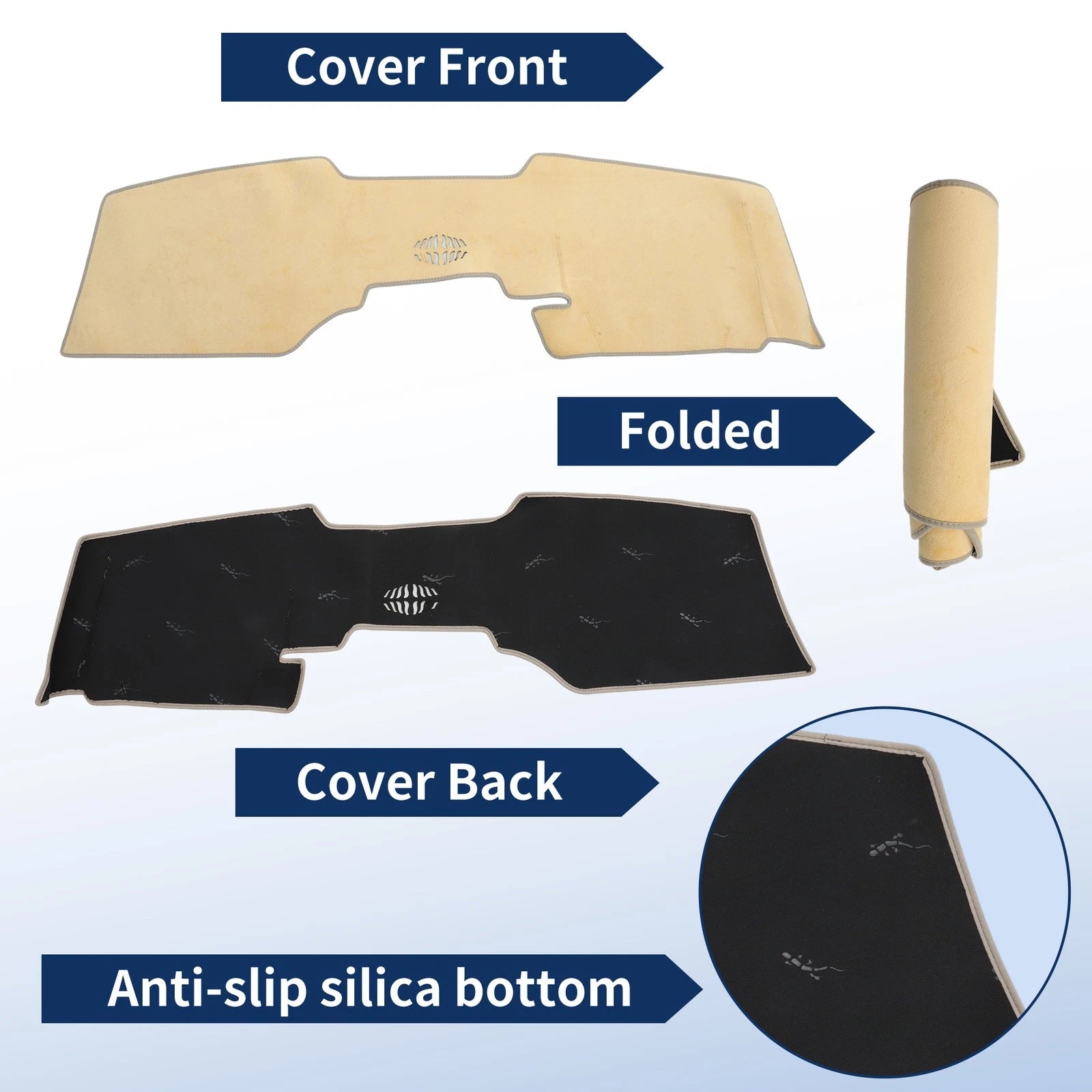 Dash Cover for Mazda CX-60 (2024–2026) Without HUD, Flannel Beige, Set of 1