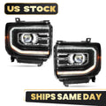 Full LED Projector Headlight Set for GMC Sierra 1500 (2016–2018)