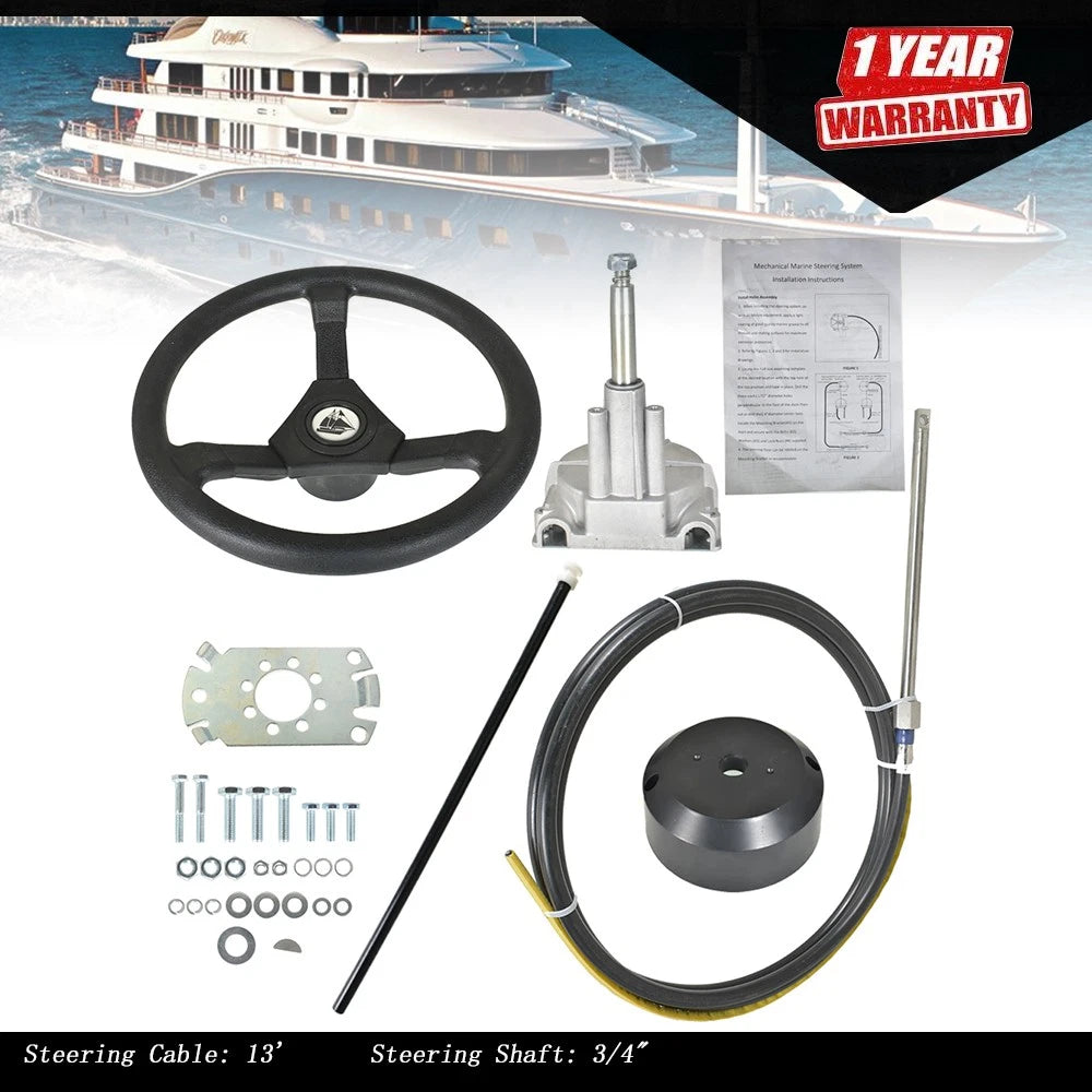 12.4" Rotary Steering System for Boat (Outboard)