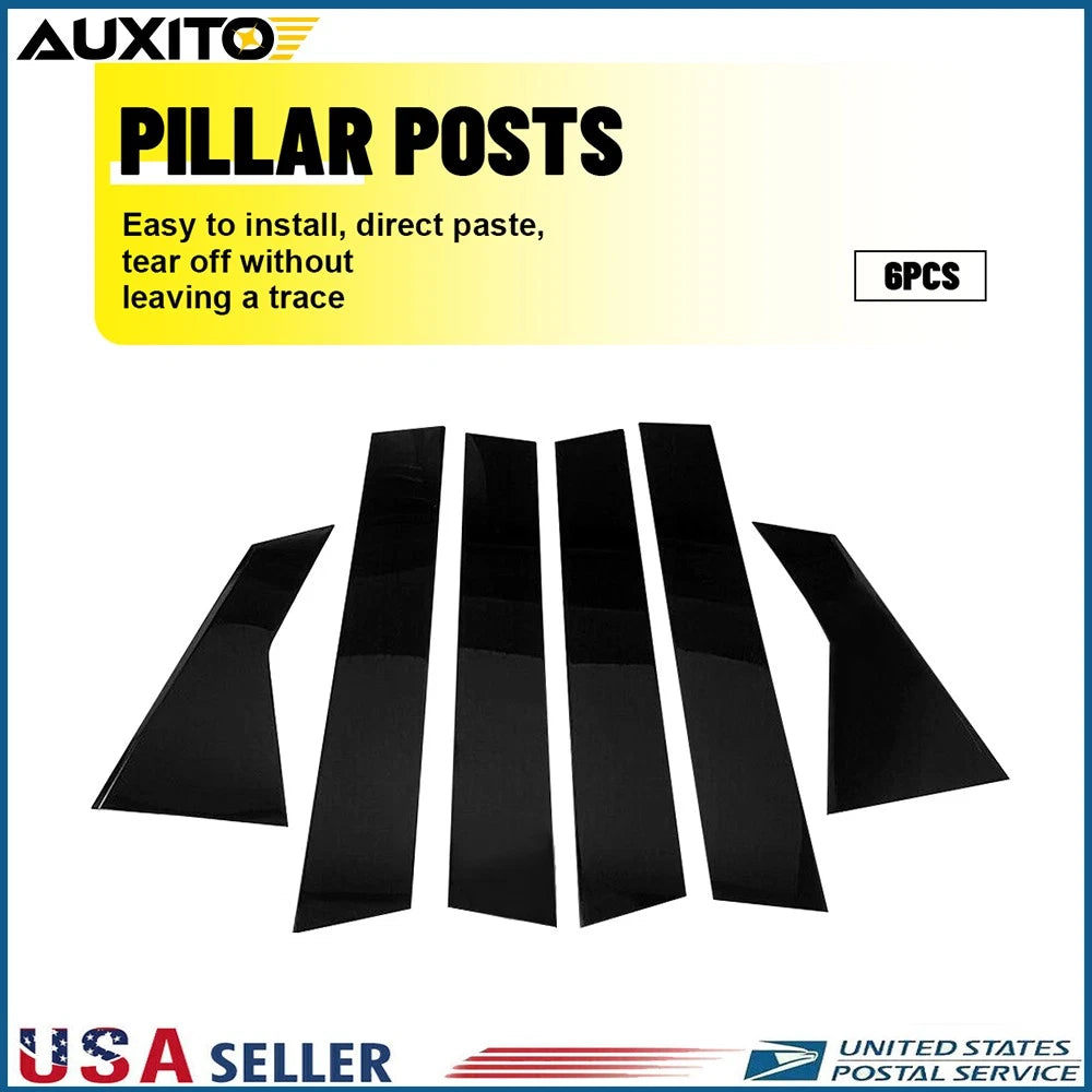Set of 6 Gloss Black Pillar Post Covers for Range Rover Sport L494 (2014–2022)