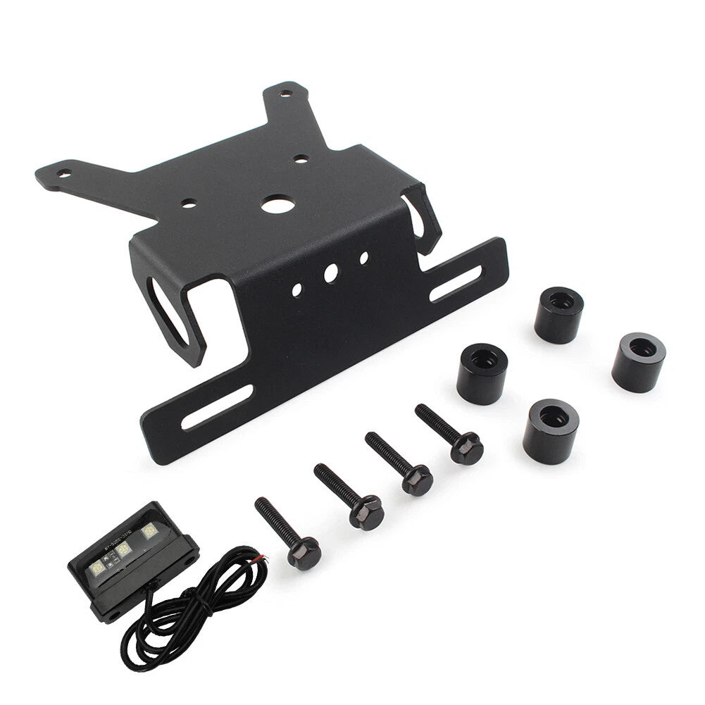 Rear License Plate Holder Frame Bracket with Light for Suzuki SV650 (2016–2021)