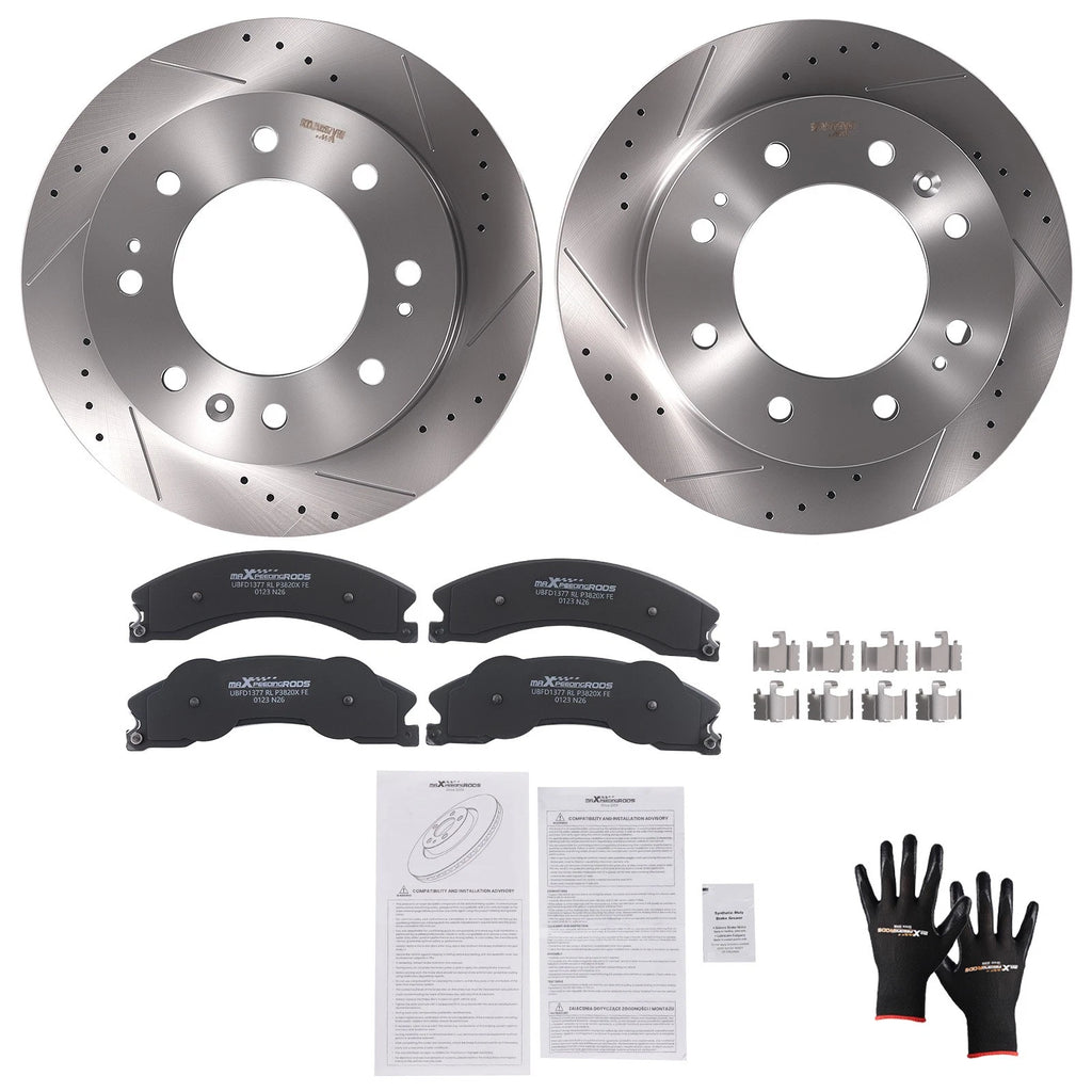 Front Brake Rotors and Pads Kit for GMC Sierra 2500 3500 HD (2011–2019)