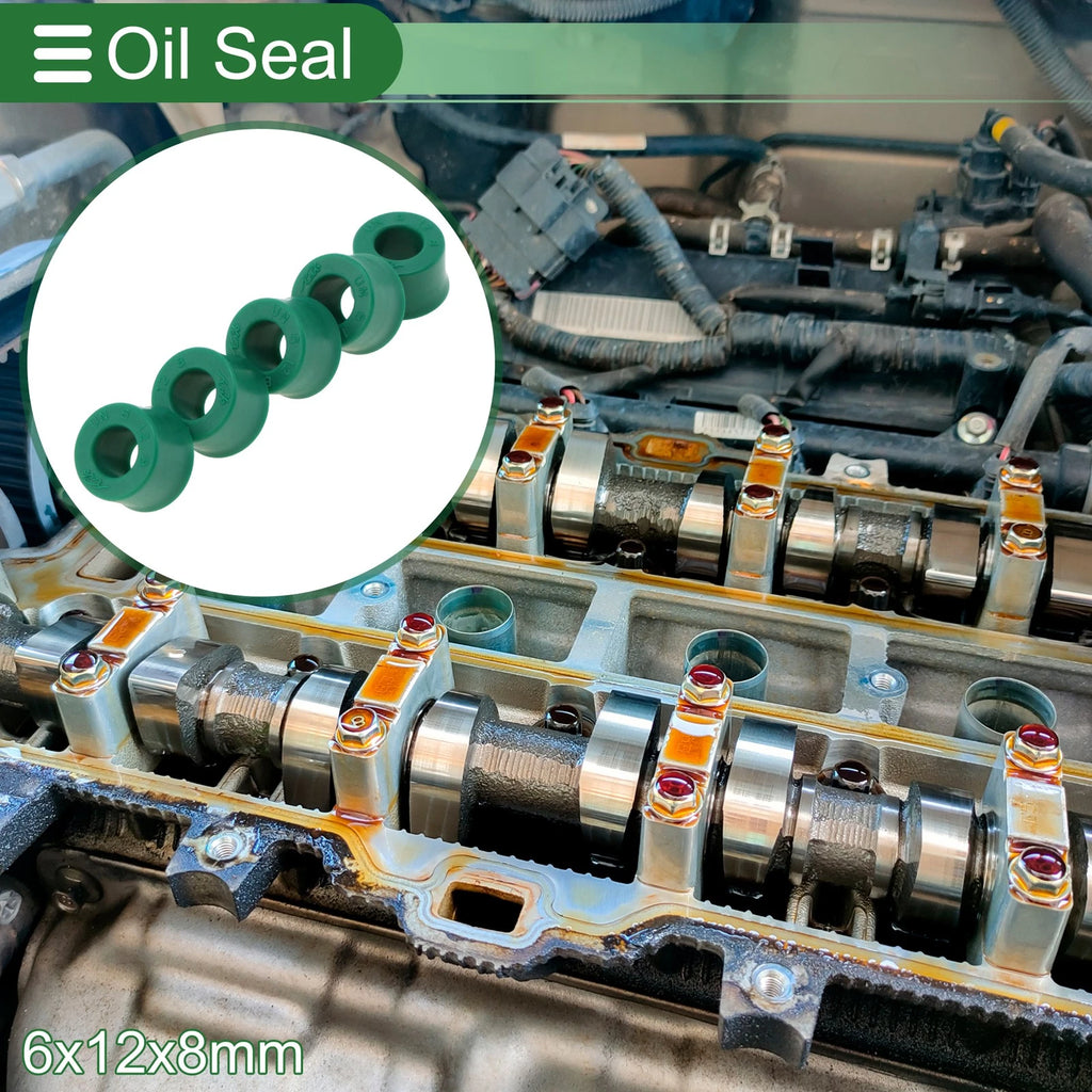 Set of 5 Oil Seal Ring for Rotary Shaft 6x12x8mm High Pressure