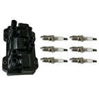 Ignition Coil & 6X Platinum Spark Plug for Chevrolet Silverado 1500 (1999–2023)