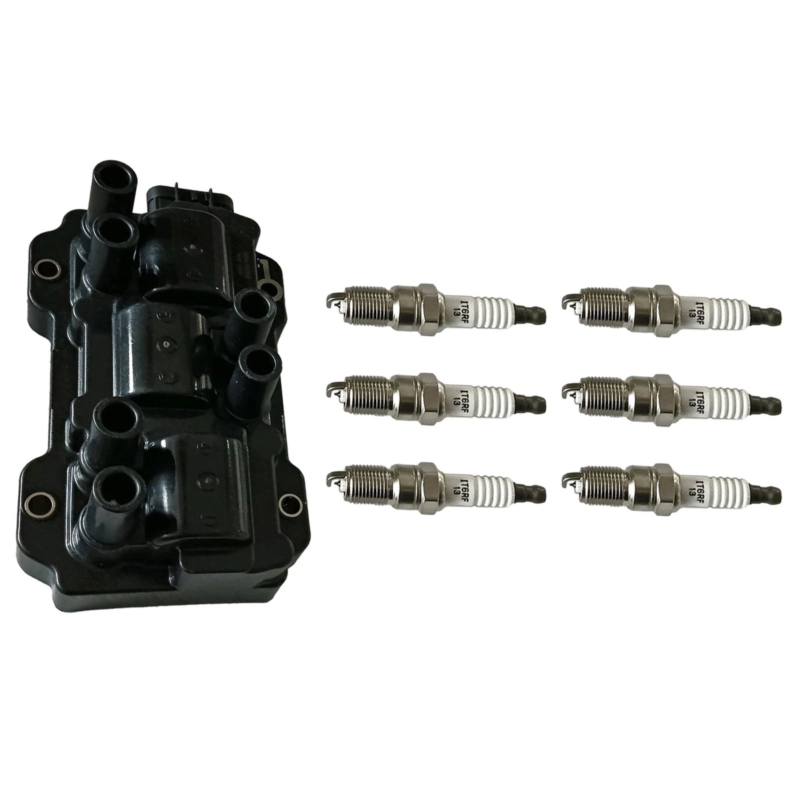 Ignition Coil & 6X Platinum Spark Plug for Chevrolet Silverado 1500 (1999–2023)