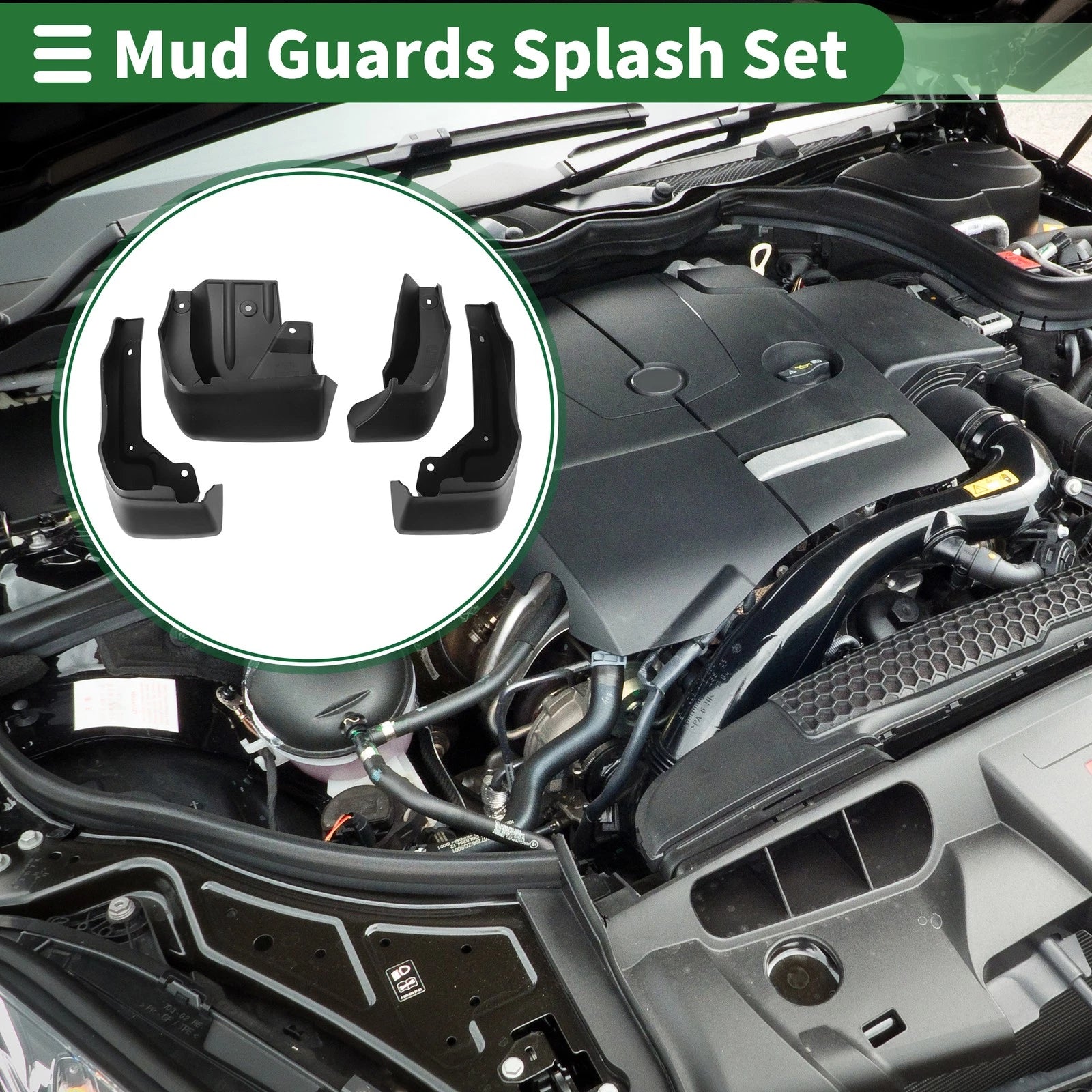 Mud Flaps Splash Guards Set of 4 for Honda Elysion (2016–2019)