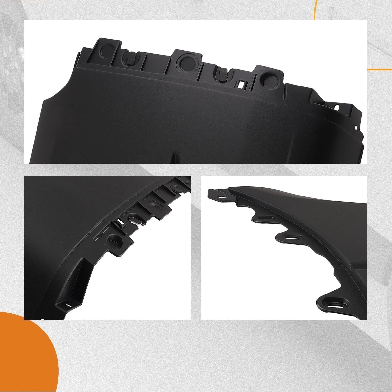 Lower Door Molding Trim Rear Left for Ford Transit (2015–2024) Black Plastic