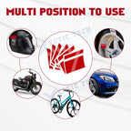 Universal Front Fender Hood Rearview Mirror and Wheel Hub Rim Stickers (---)