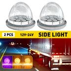 2X 17LED Purple Amber Turn Signal Lamp for Heavy Truck Trailer (12V)