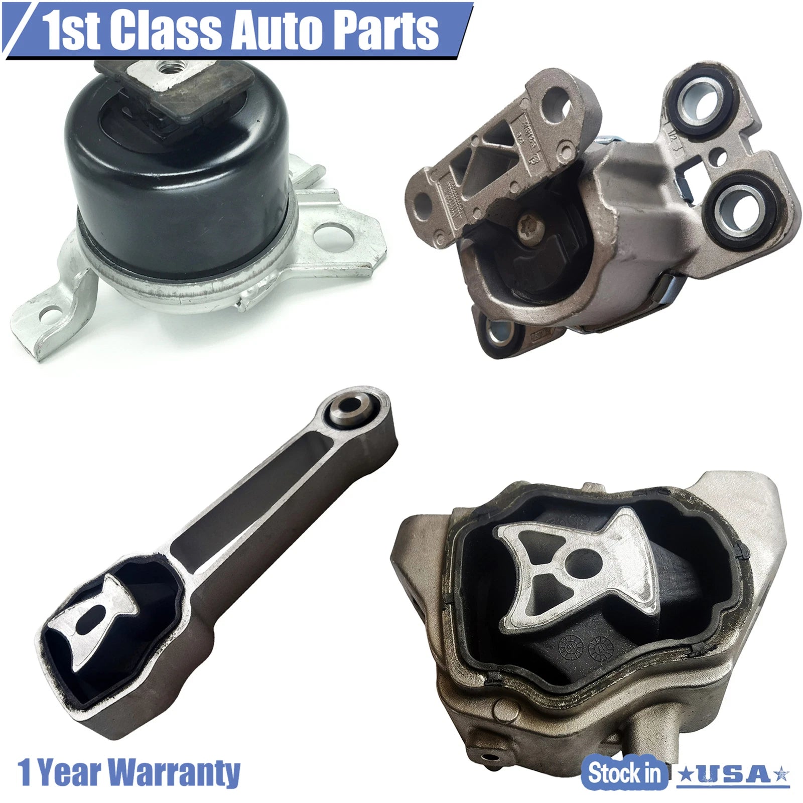 Engine & Torque Strut Mount Set of 4 for Volvo S60 S80 V70 XC70 (2001–2010)