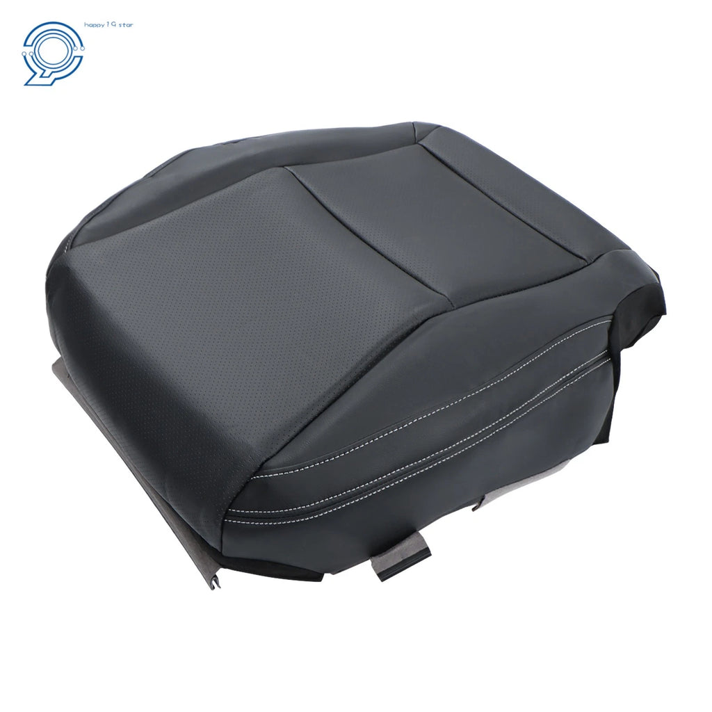 Black Leather Perforated Driver Bottom Seat Cover for Chevy Camaro (2010–2015)