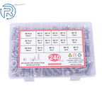 Flanged Bolts and Nuts Kit for Most Common Sizes (M5, M6, M8)