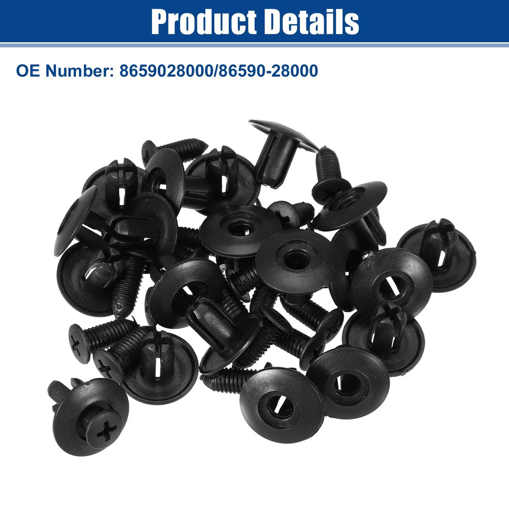 20pcs Bumper Cover Retainer Clip Fasteners for Hyundai Sonata (2011–2019) No. 8659028000