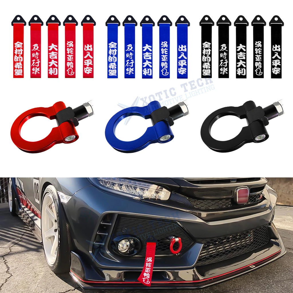 Sporty Front Bumper Tow Strap and Towing Hook for Honda Insight (2011–2014)