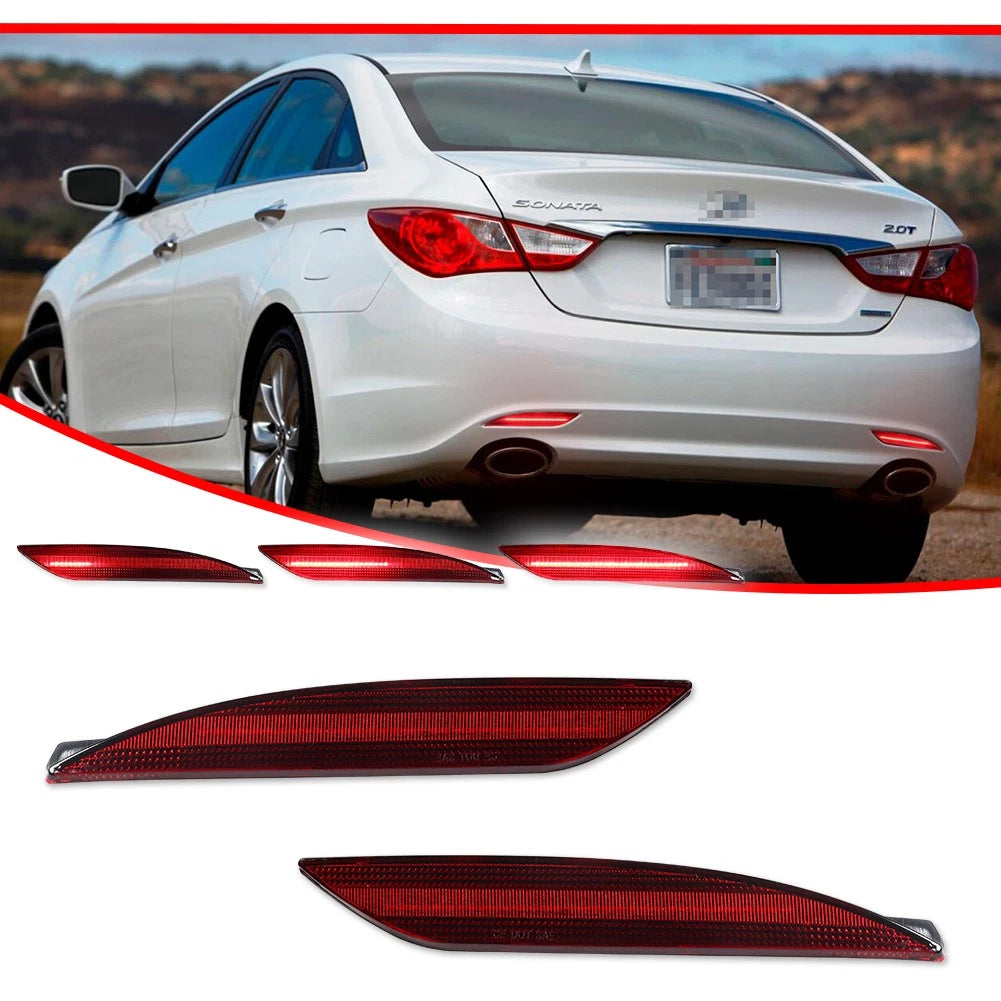 LED Rear Bumper Reflectors for Hyundai Sonata (2011–2014)