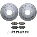 Rear Brake Kit 262mm Drilled Disc & Akebono Ceramic Pad for Elantra Venue Soul (2011–2023)