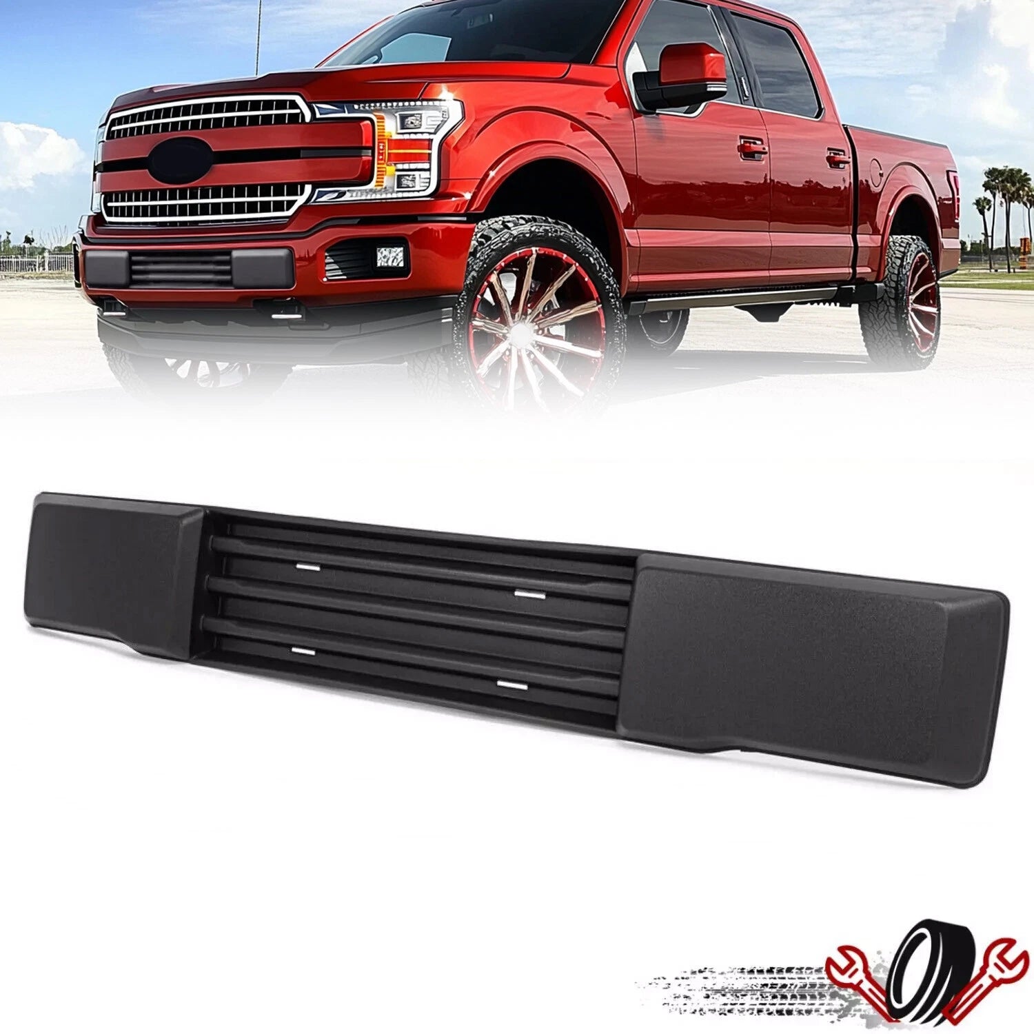 Front Bumper Cover Trim Panel for Ford F150 (2015–2017) Black
