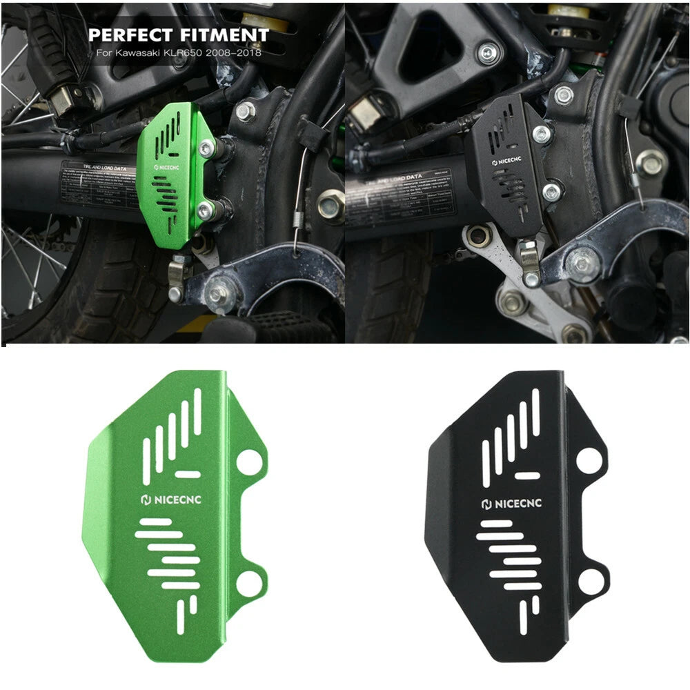 Rear Brake Fluid Reservoir Protector Guard for Kawasaki KLR650 (2008–2018)