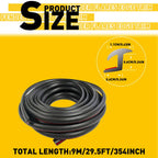 Rubber Seal Strip for Universal Car Truck Wheel Wells (9m)